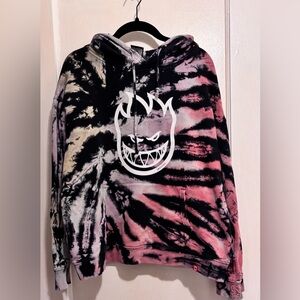 Vintage Spitfire Wheels Hoodie Mens L Black Flameboy Sweatshirt Skateboard Y2K